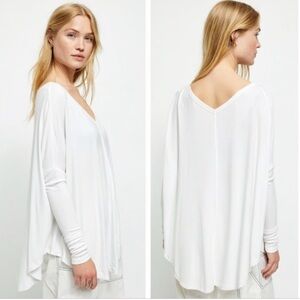 Free People Moonshine White Long Sleeve Tunic XS